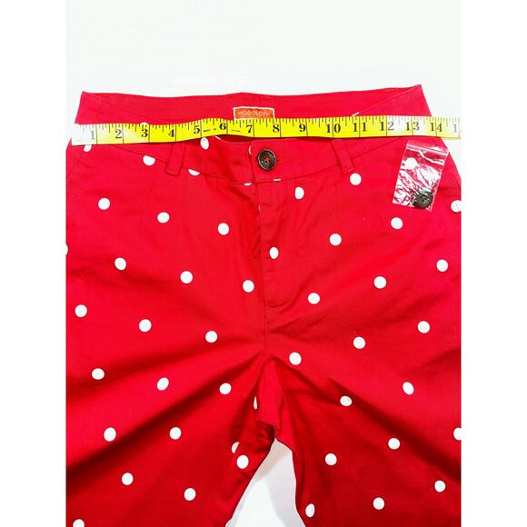 Modcloth Women’s Size Small Legendary Lifestyle Red Polkadot Pants Pockets - Picture 4 of 7